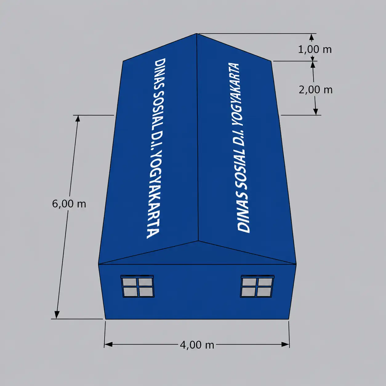 Tenda Keluarga Outdoor Custom Logo Instansi