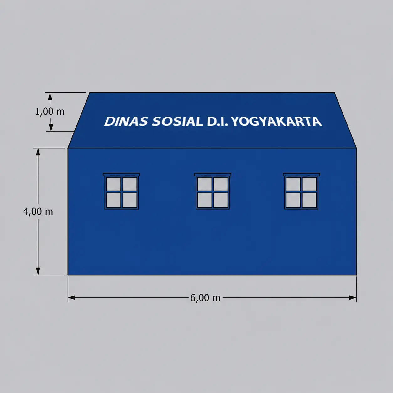 Tenda Keluarga Outdoor Custom Logo Instansi