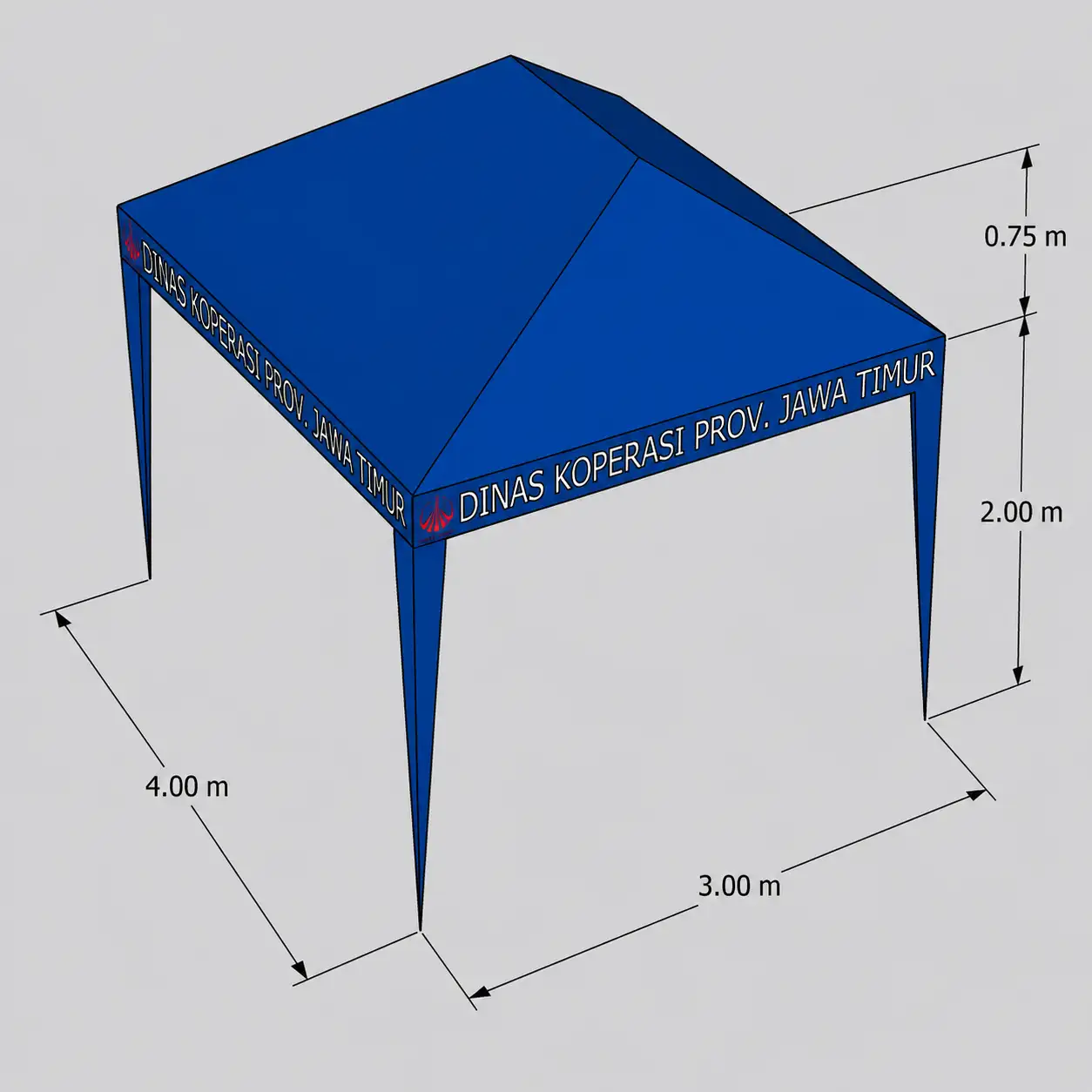 Tenda Sarnavil Custom untuk Cafe, Pameran, dan Acara Outdoor